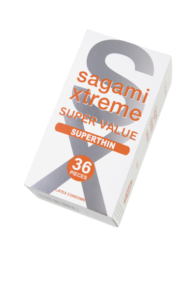 Презервативы Sagami, xtreme, 0.04, латекс, 19 см, 5,4 см, 36 шт.