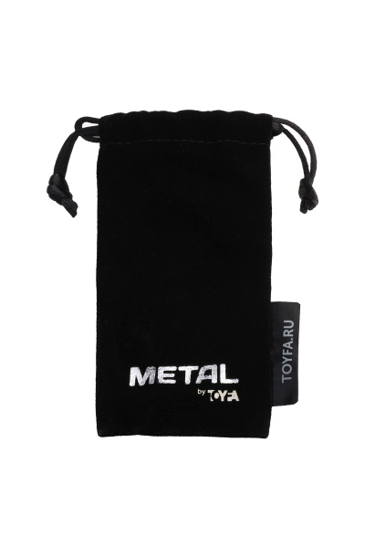 Анальная втулка TOYFA Metall, металл, красная, с черным кристаллом, 8,2 см, Ø3,4 см, 85 гр