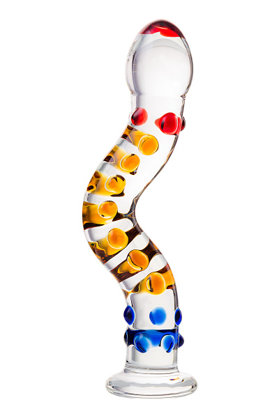 Фаллоимитатор Sexus Glass,стекло, прозрачный, 20 см